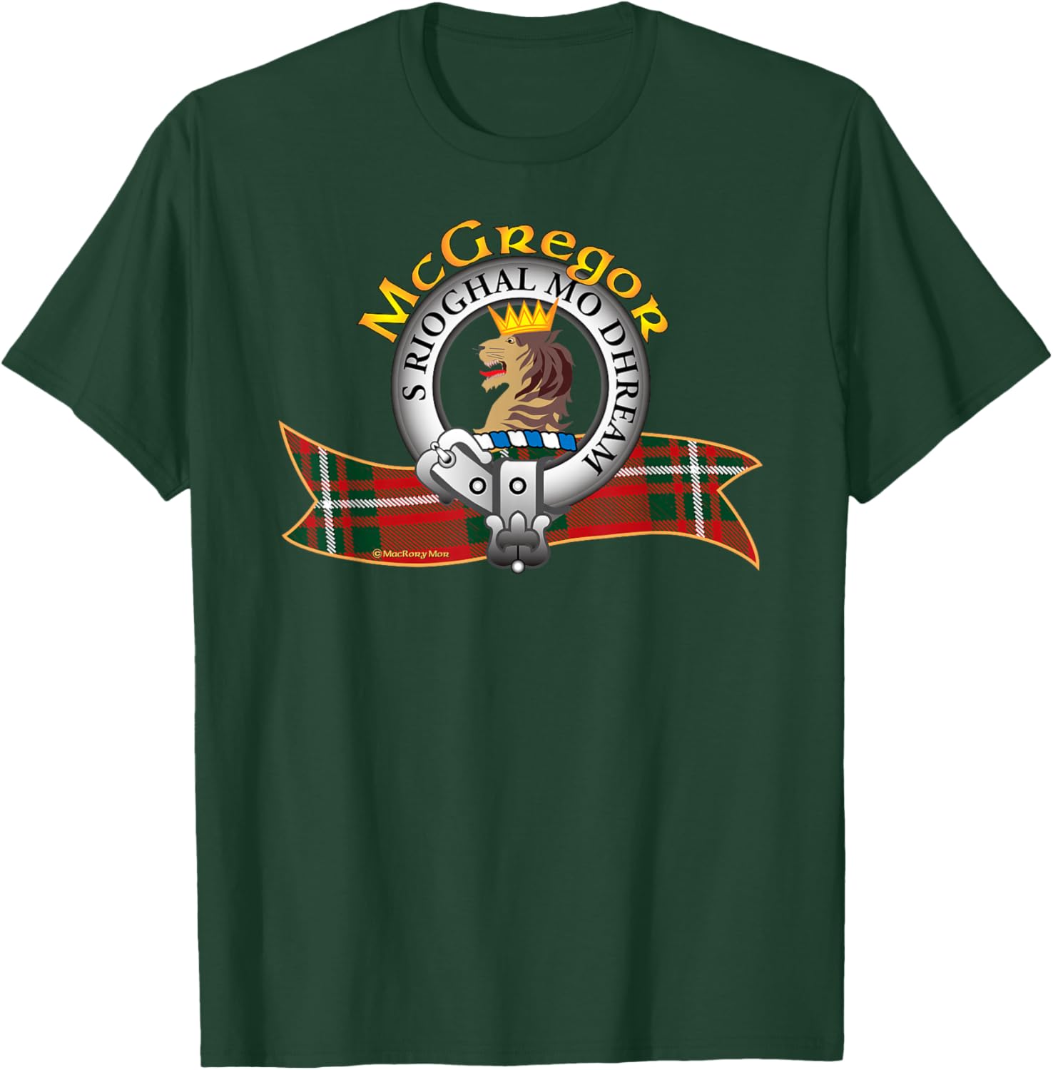 McGregor Clan Tartan Crest Motto T-Shirt - T-Shirt | Forest