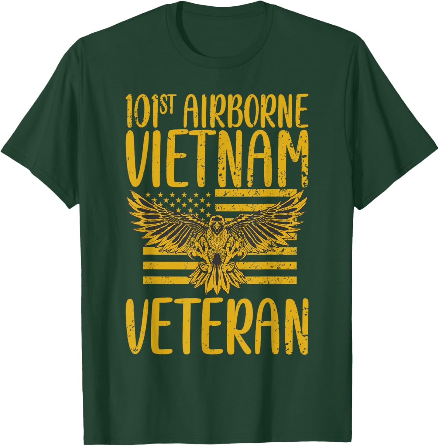 Fathers Day 101st Airborne Division Vietnam Veteran T-Shirt - T-Shirt | Forest