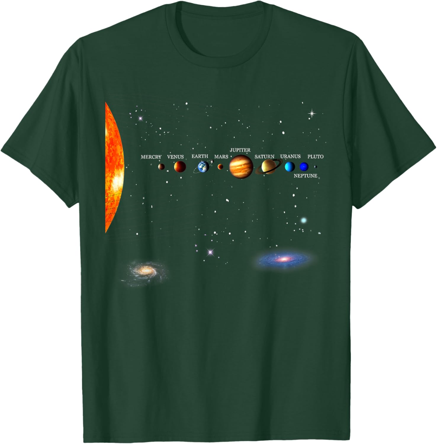 Solar System Planets Science Space Boys Girls STEM Kids T-Shirt - T-Shirt | Forest