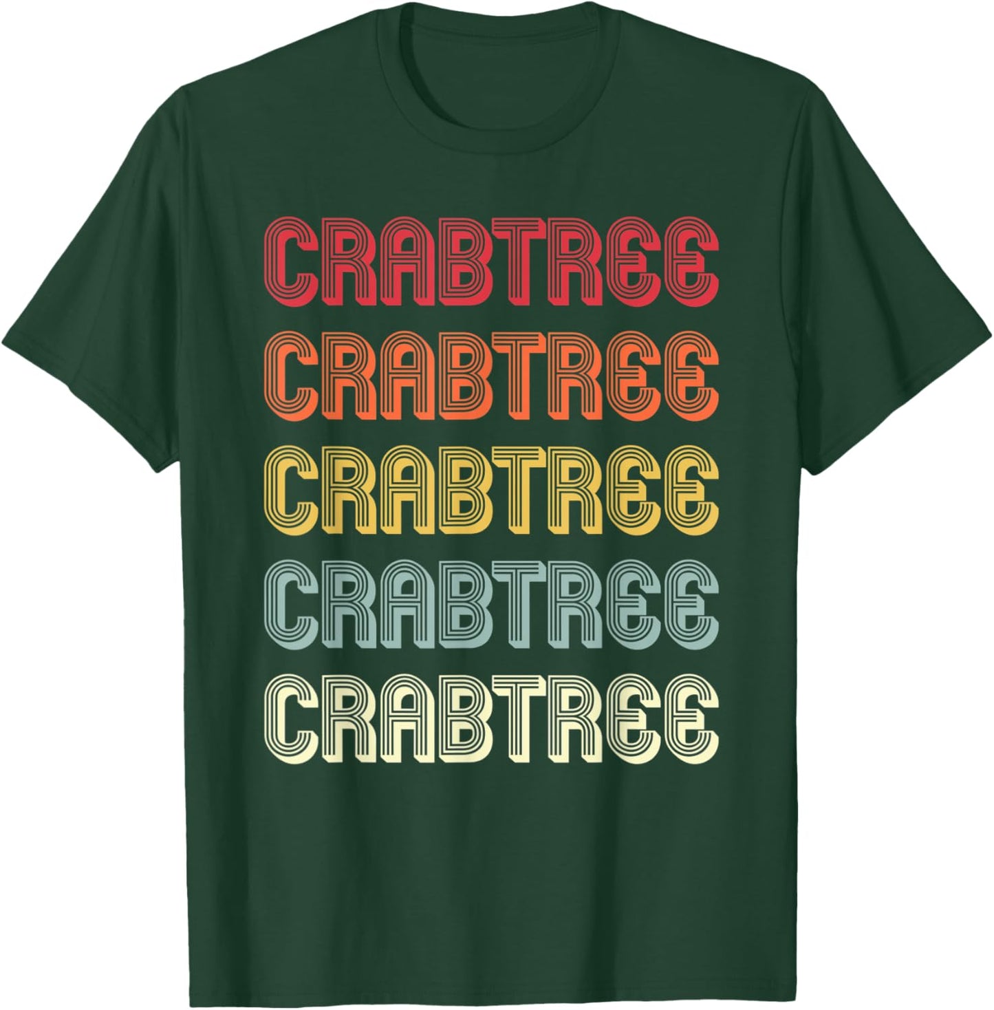 CRABTREE Gift Surname Funny Retro Vintage Birthday Reunion T-Shirt - T-Shirt | Forest
