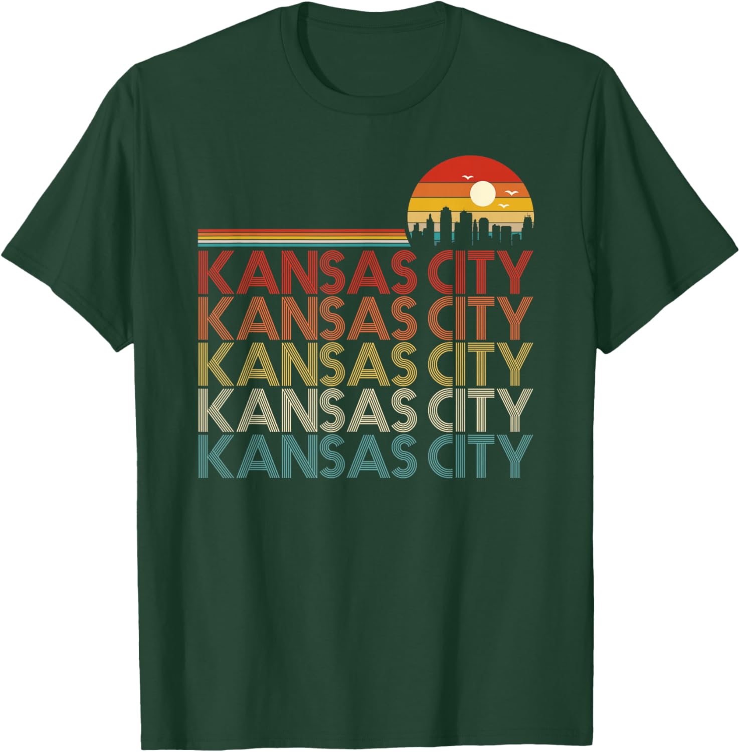 Kansas City Missouri Retro Vintage 80s Style Kansas City T-Shirt - T-Shirt | Forest