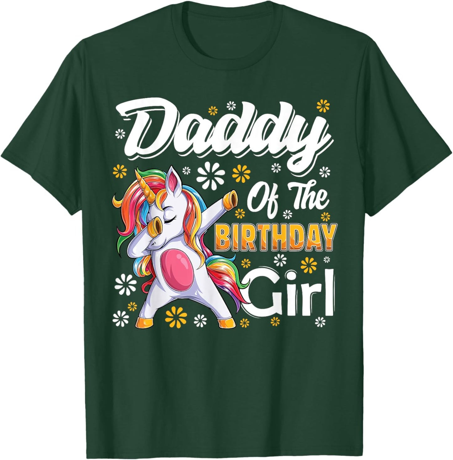 awesome dabbing unicorn birthday Daddy Family Matching T-Shirt - T-Shirt | Forest