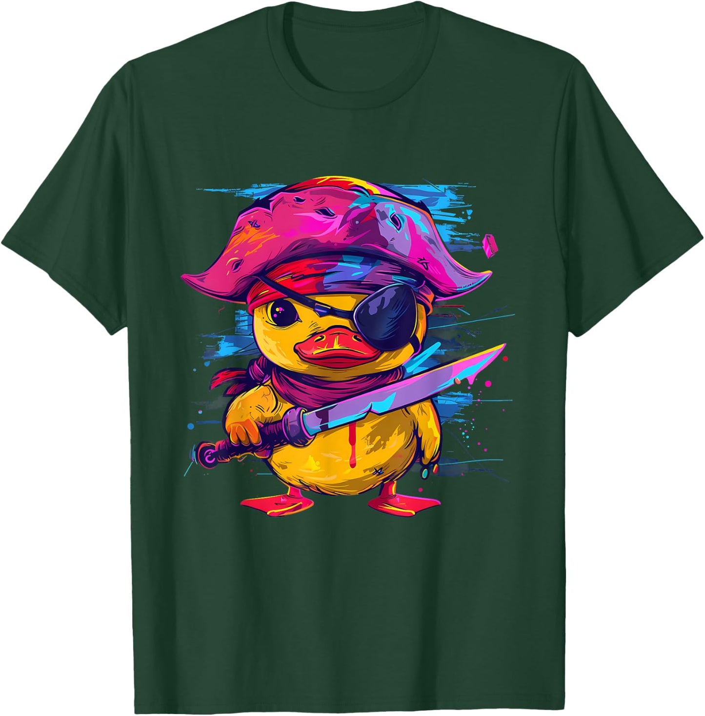 Rubber Duck Pirate Rubber Duckie Funny Rubber Duck Captain T-Shirt - T-Shirt | Forest