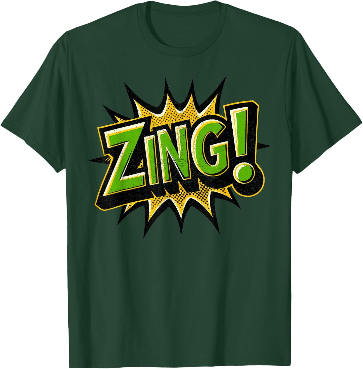 ZING! Comic Book Retro Artwork – Funny Cartoon Collector T-Shirt - T-Shirt | Forest