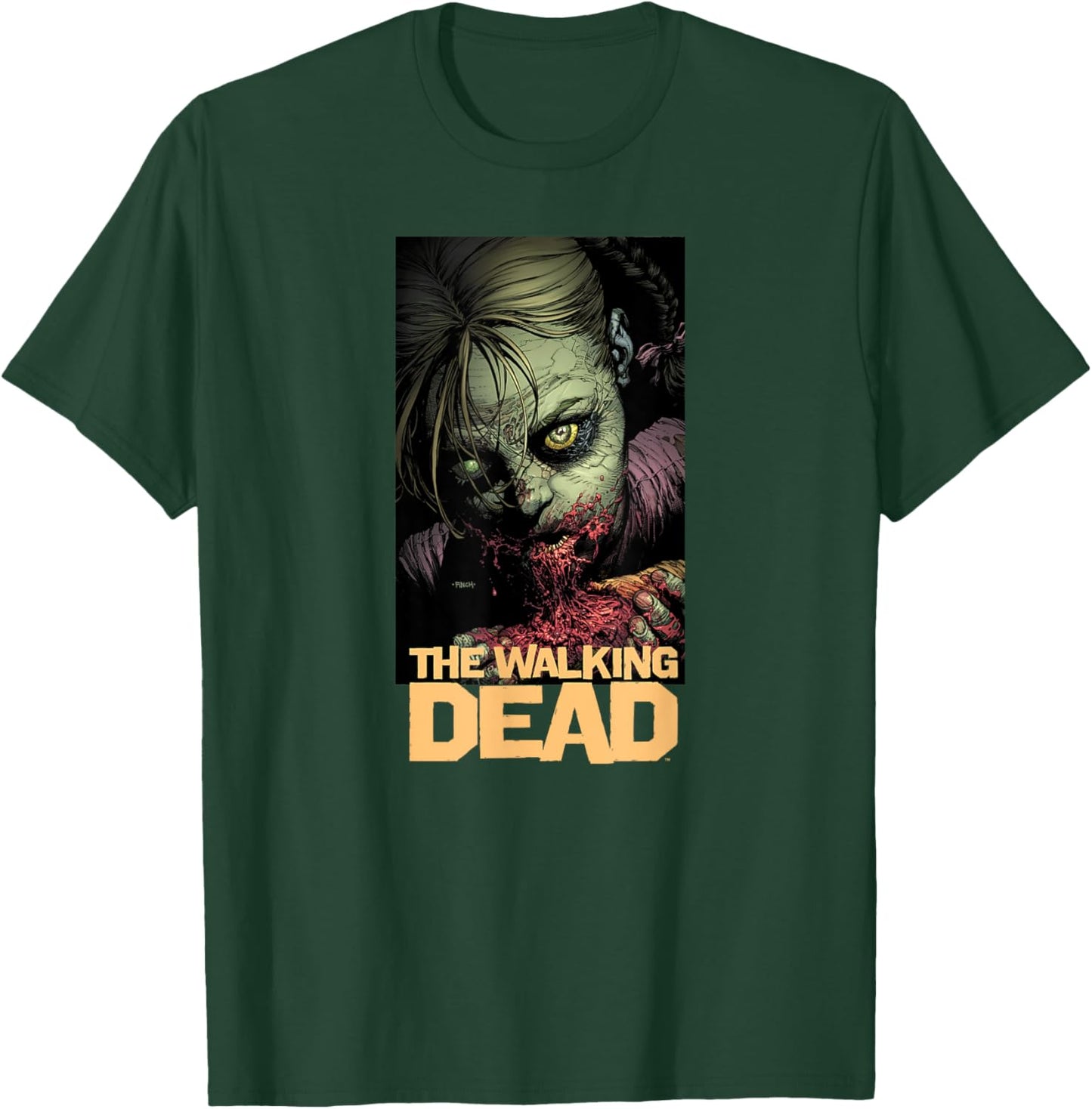 Skybound Entertainment Boys' The Walking Dead Comic , Black, Small T-Shirt - T-Shirt | Forest