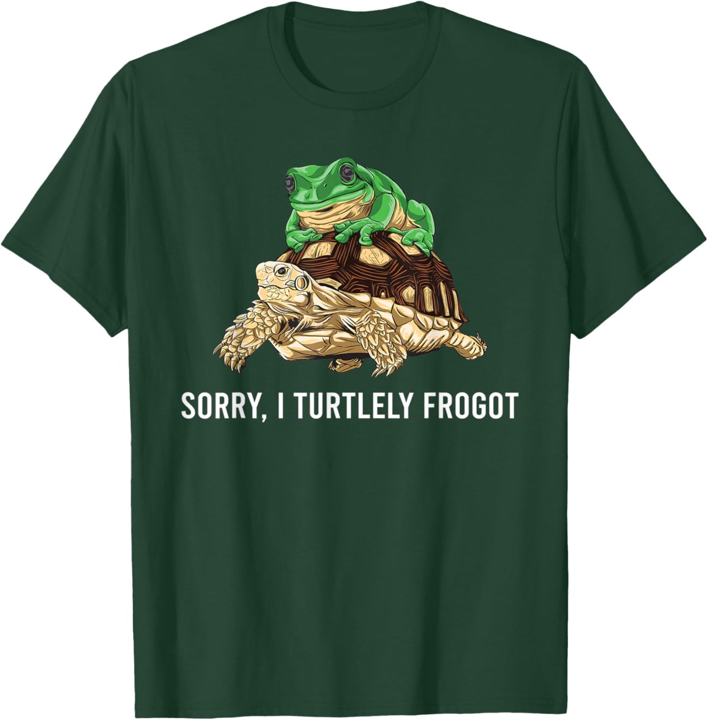 Funny Gift Turtle Frog Lovers Sorry I Turtely Frogot T-Shirt - T-Shirt | Forest