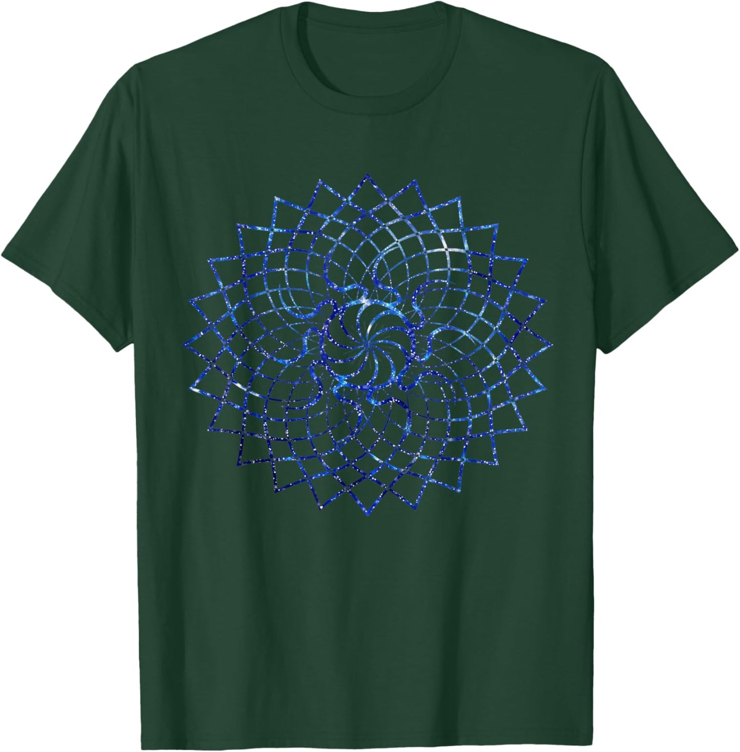 Mandala Geometry Sacred Fractal Art Yoga Mantra Good Vibe T-Shirt - T-Shirt | Forest