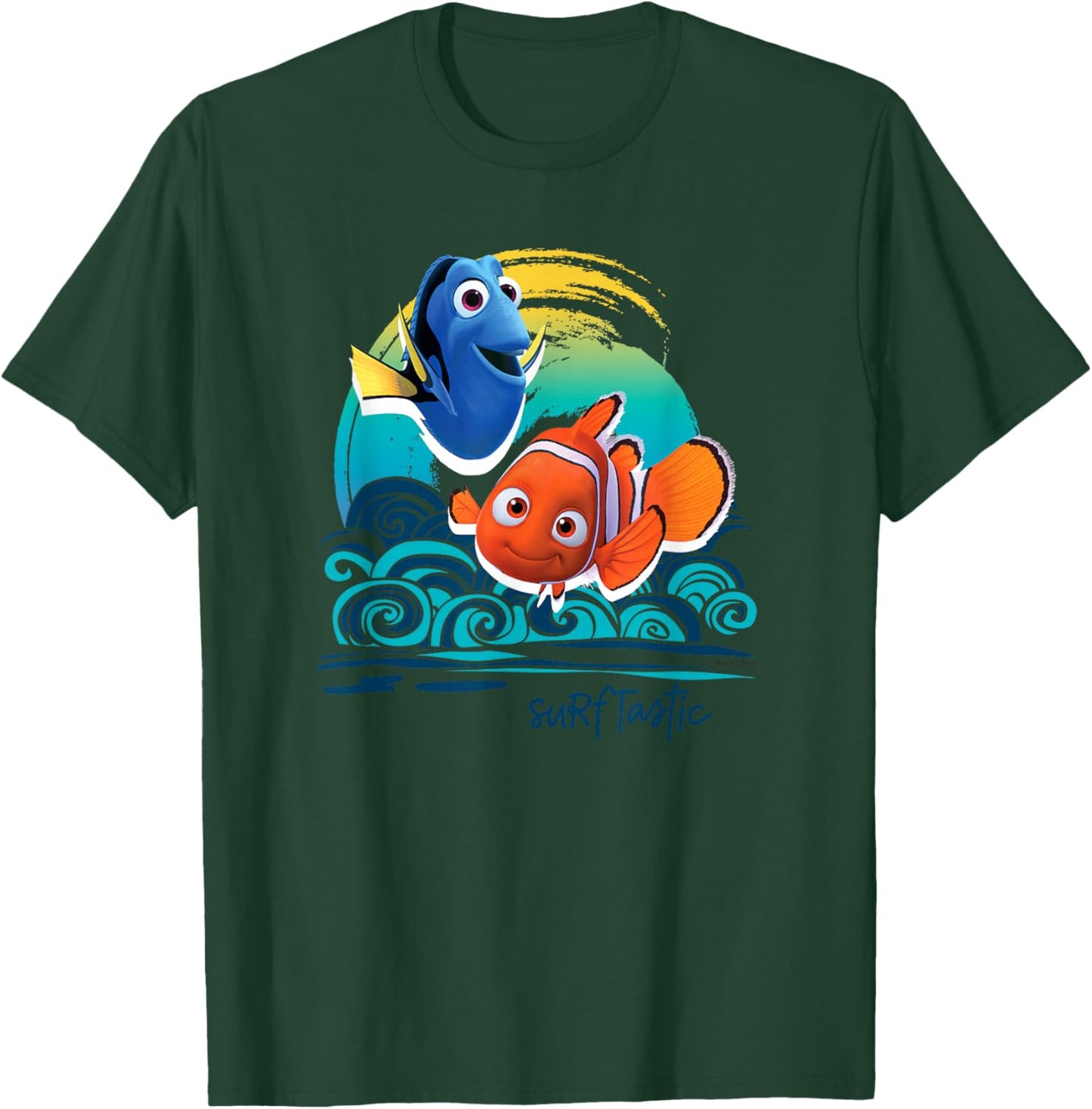 Disney Pixar Finding Nemo Surf-Tastic with Nemo & Dory Small T-Shirt - T-Shirt | Forest