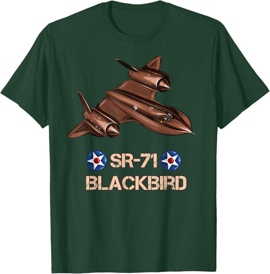 American Reconnaissance Aircraft SR71 Blackbird T-Shirt - T-Shirt | Forest