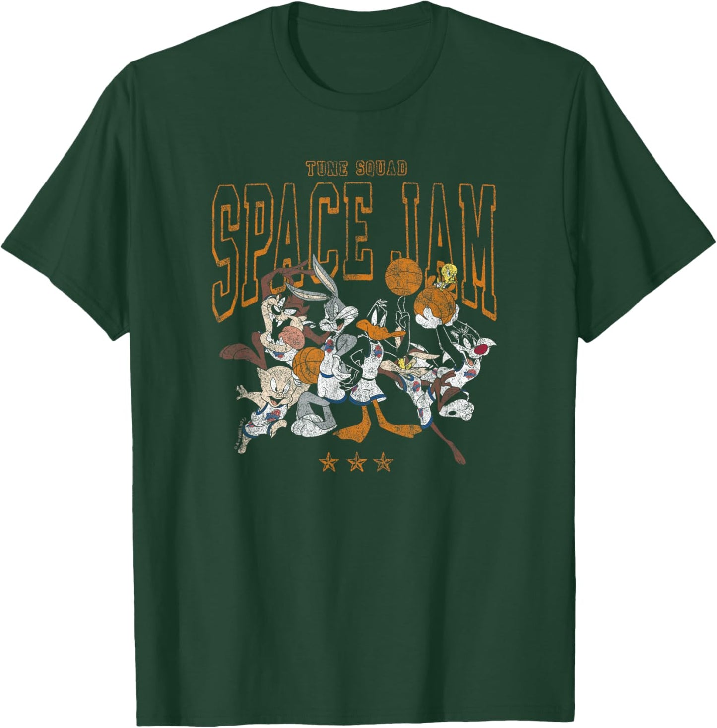 Space Jam Classic Tune Squad Distressed Poster T-Shirt - T-Shirt | Forest