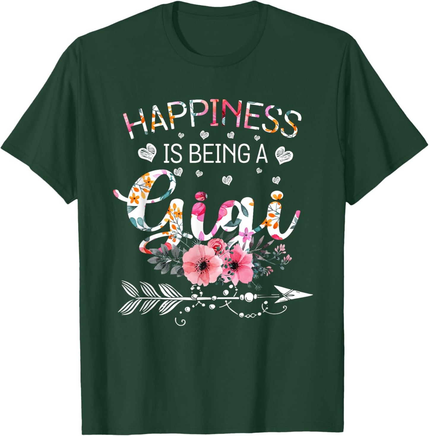 Happiness is being a Gigi Announcement Mothers Day T-Shirt - T-Shirt | Forest