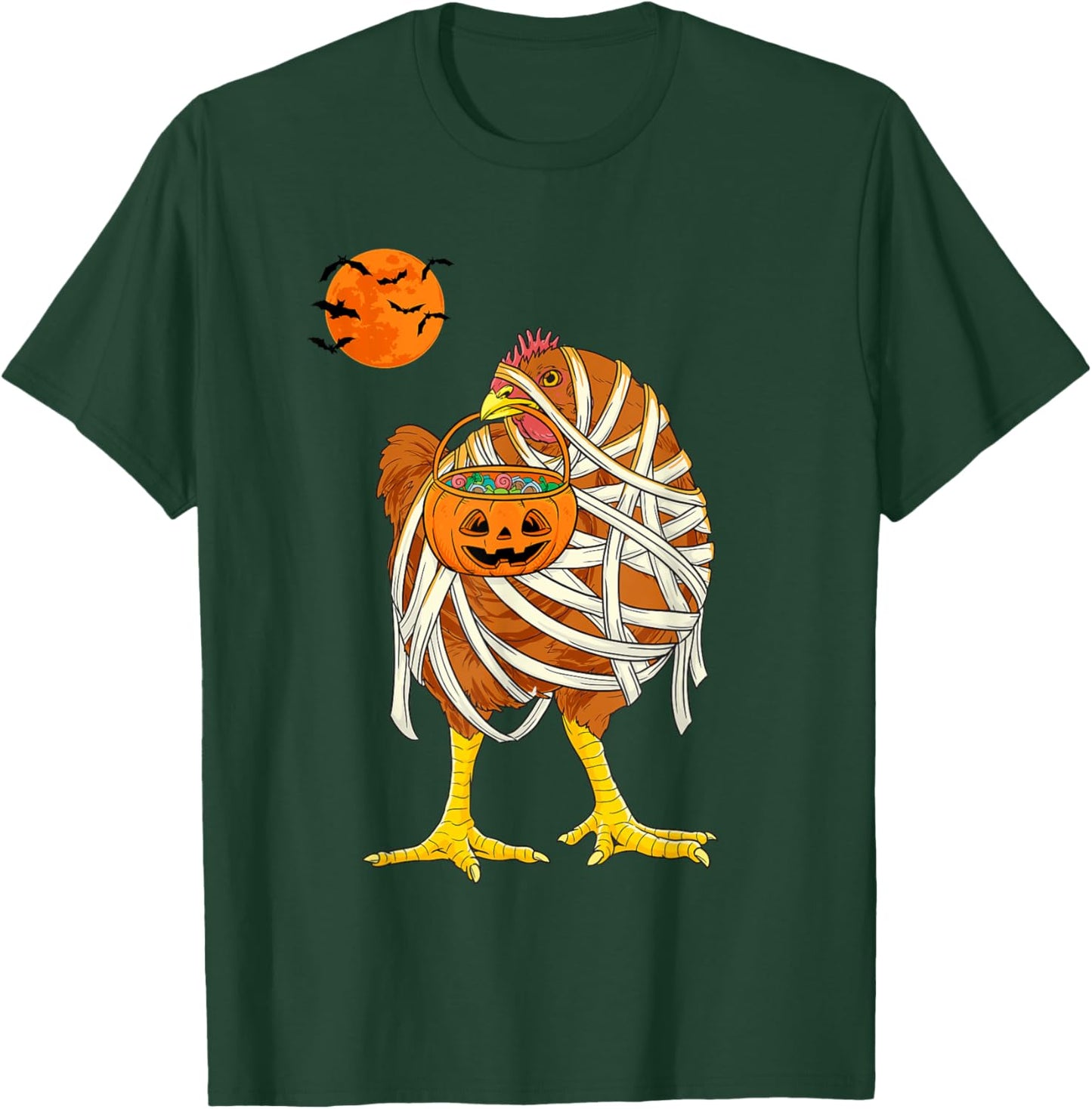 Chicken Mummy Funny Halloween Farmer T-Shirt - T-Shirt | Forest
