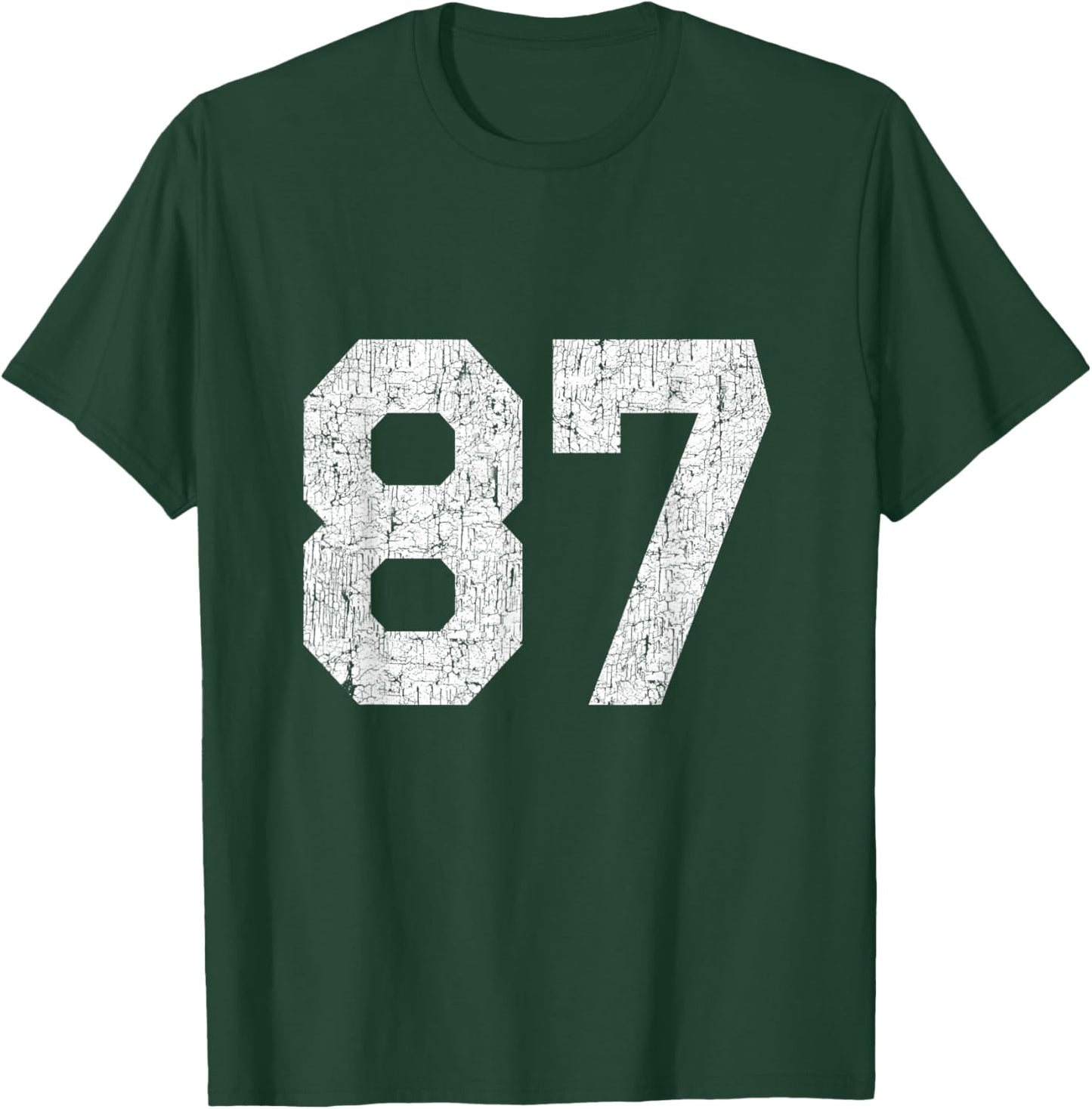 #87 Jersey Uniform Varsity Sports Number, 87th Place T-Shirt - T-Shirt | Forest