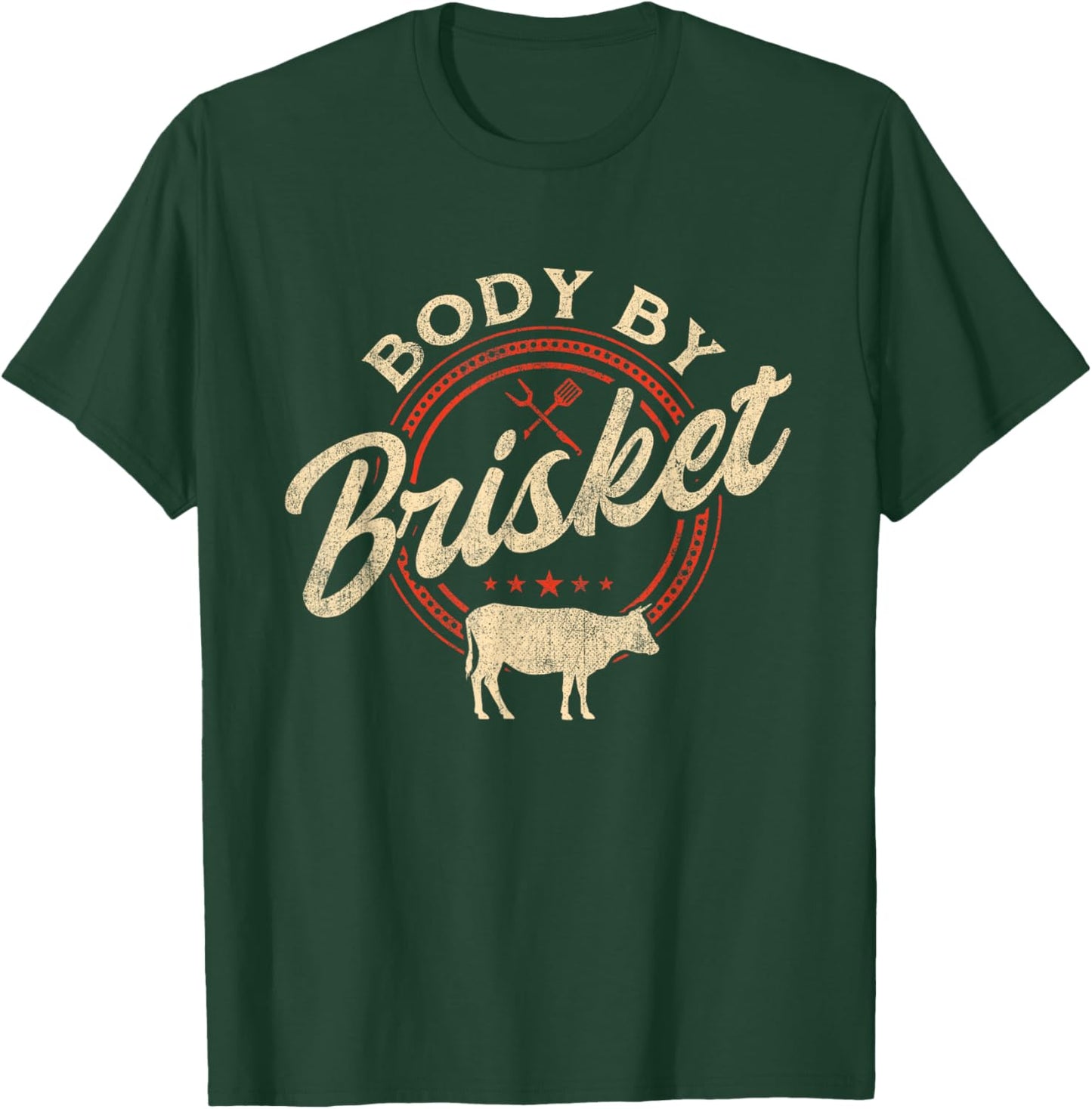 Body By Brisket - Pitmaster BBQ Lover Smoker Grilling T-Shirt - T-Shirt | Forest