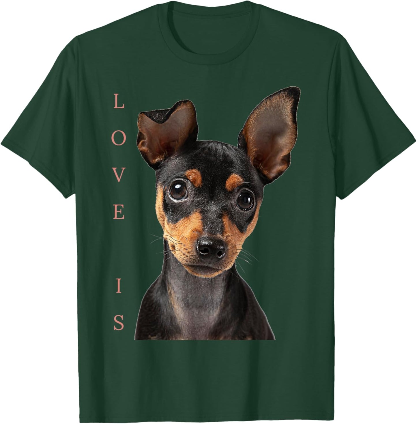 Miniature Pinscher Shirt Dog Mom Dad Love Puppy Pet T-Shirt - T-Shirt | Forest