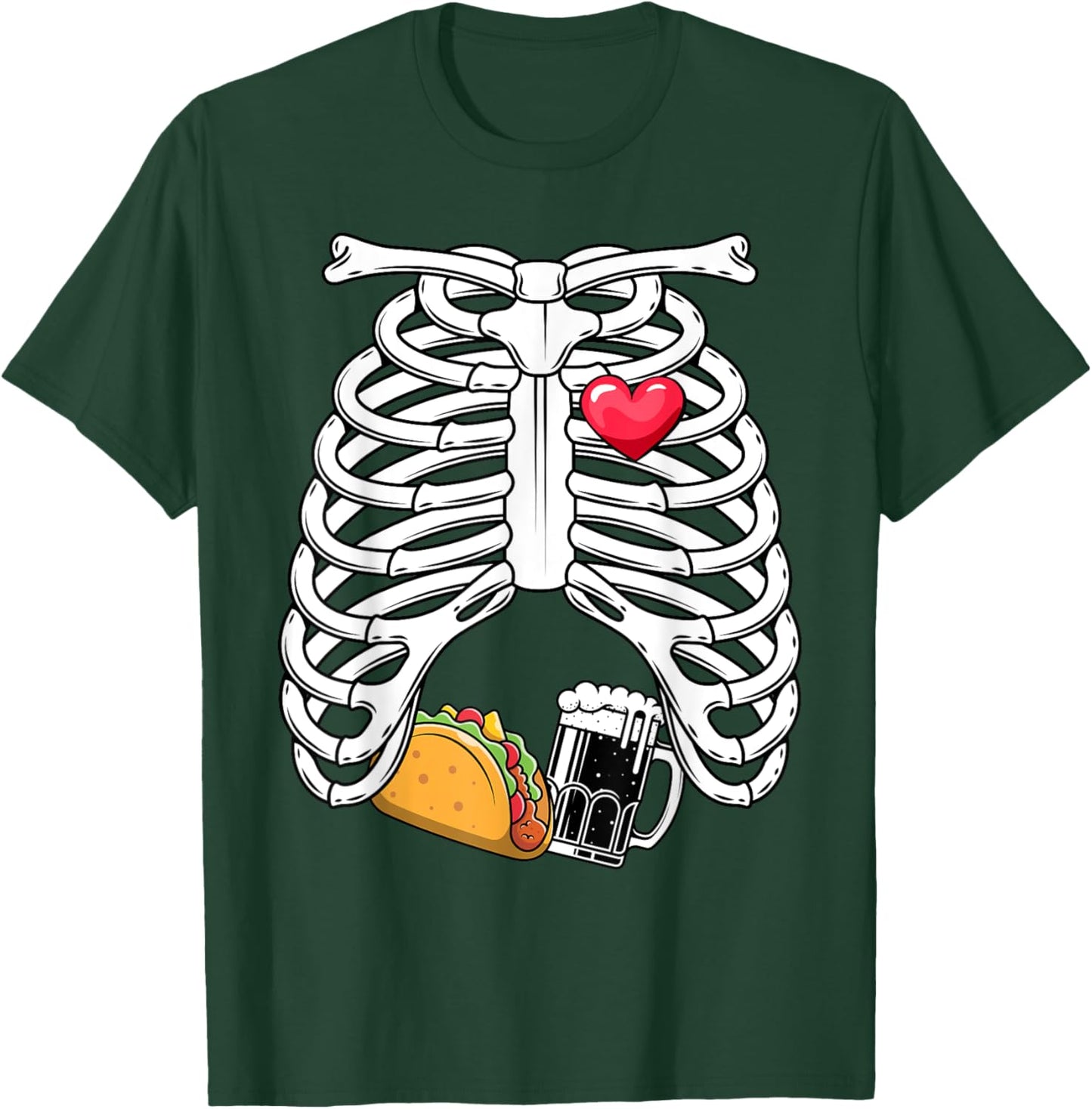 Pregnancy Skeleton Pregnant Skeleton Costume Halloween T-Shirt - T-Shirt | Forest