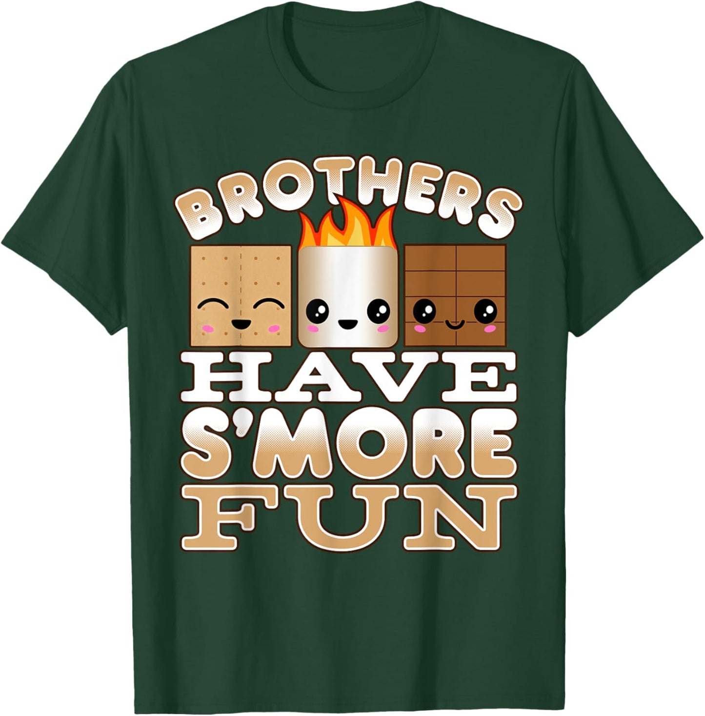 Family Camping Shirts For Boys Brothers Have S'more Fun T-Shirt - T-Shirt | Forest