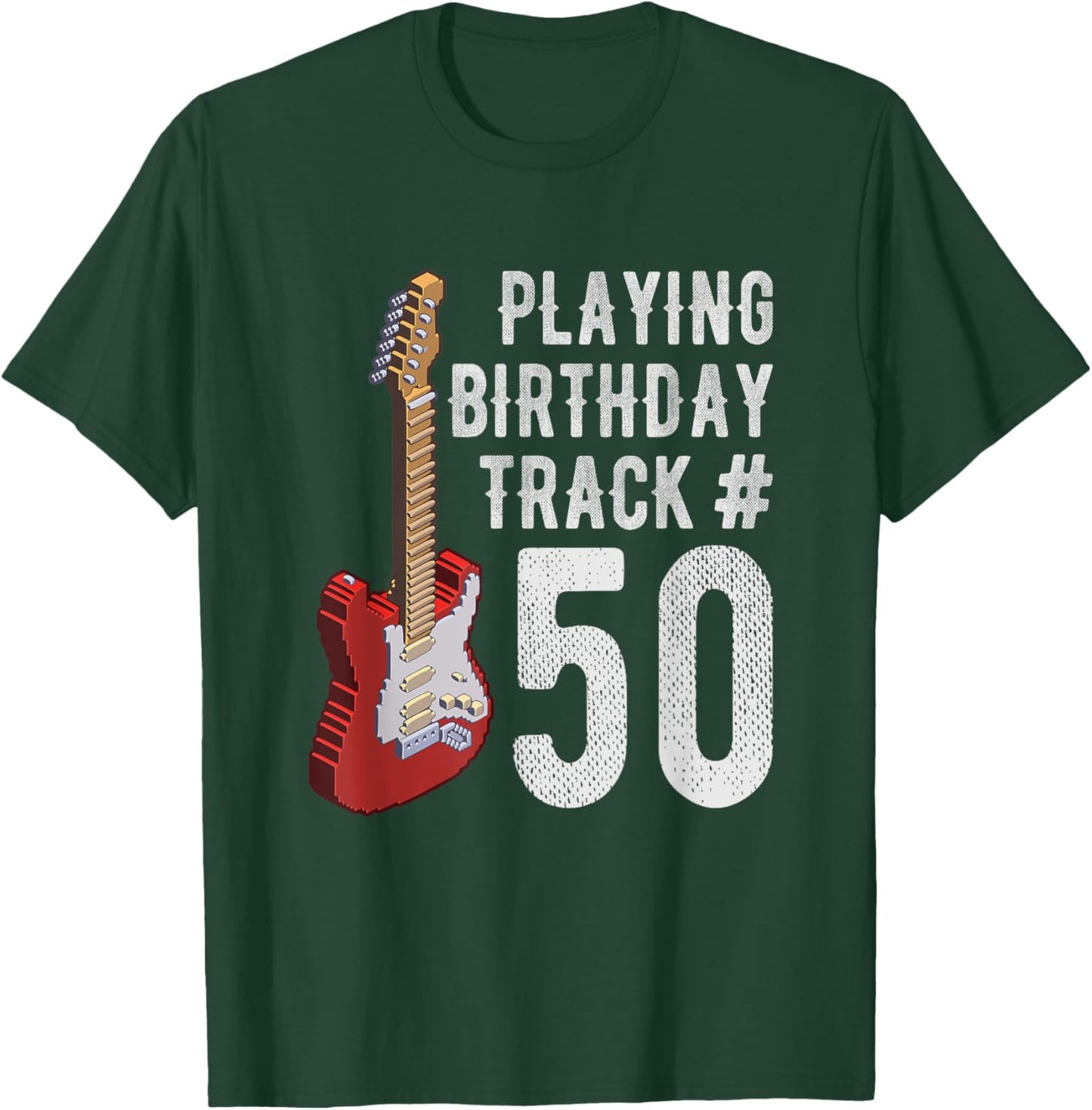 Funny 50th Birthday Guitar Music Lover Birthday Gift Shirt T-Shirt - T-Shirt | Forest