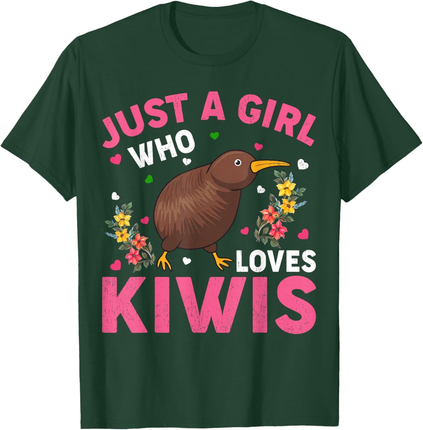 Kiwi Bird Lover Just A Girl Who Loves Kiwis T-Shirt - T-Shirt | Forest