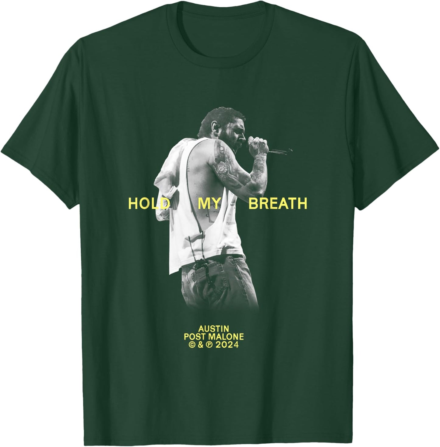 Official Post Malone Hold My Breath T-Shirt - T-Shirt | Forest