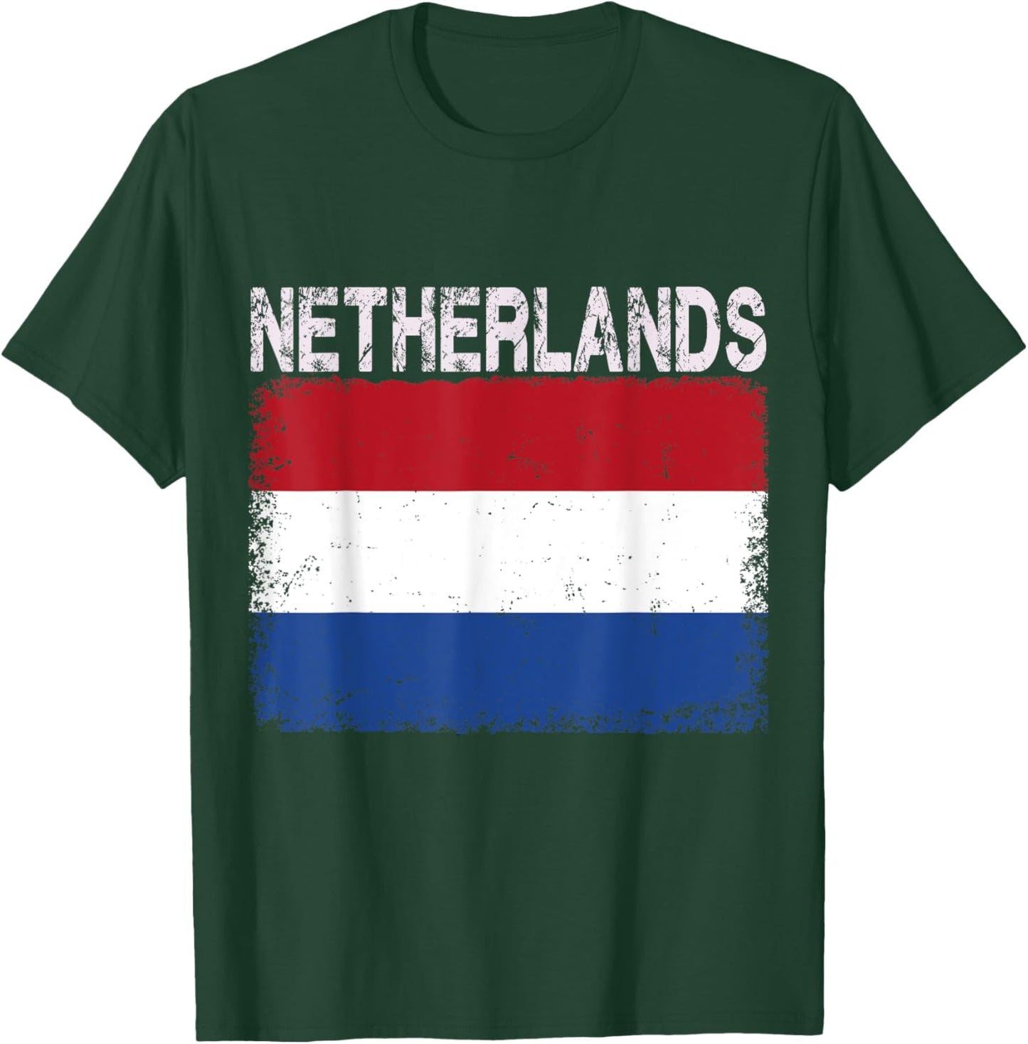 Vintage Netherlands Flag Dutch Pride Clothing Sports Jersey T-Shirt - T-Shirt | Forest