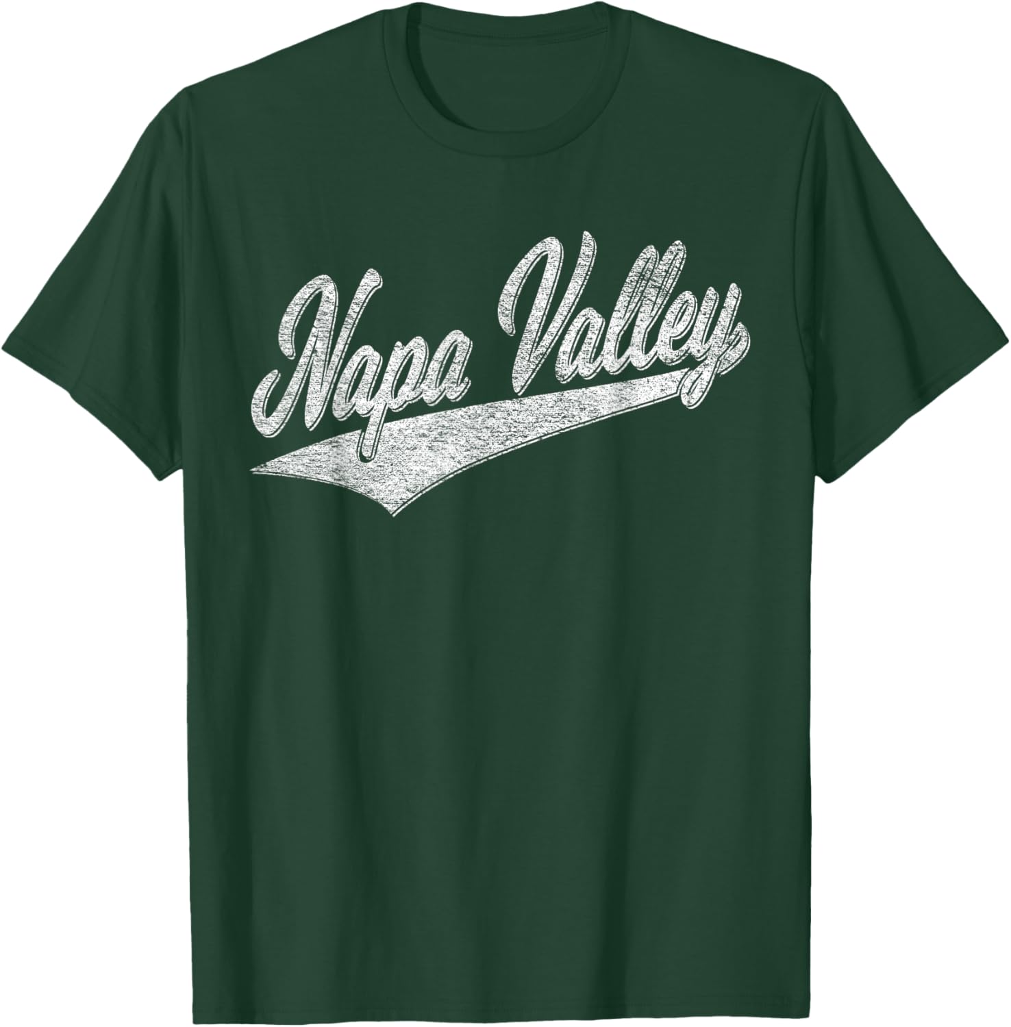Napa Valley California Flag Sports Baseball Script Jersey T-Shirt - T-Shirt | Forest