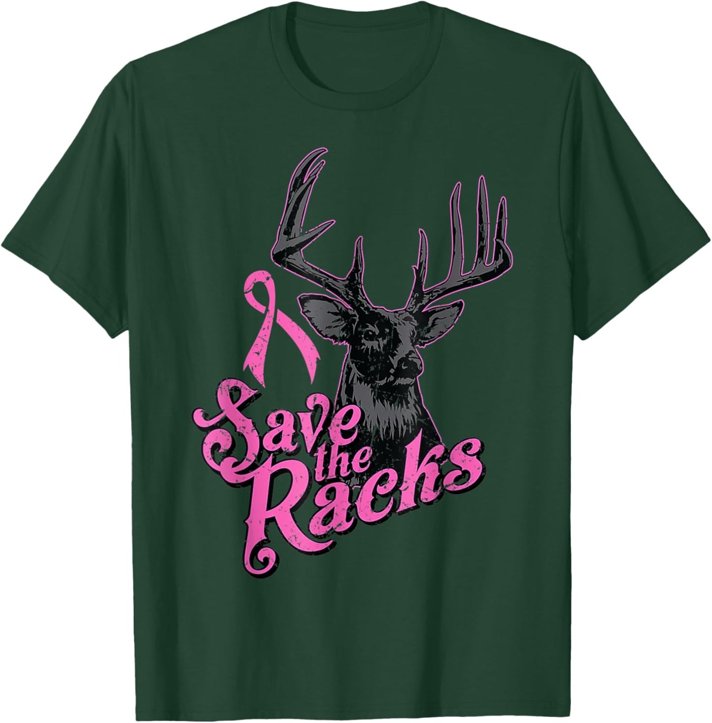 Save the Racks - Breast Cancer Awareness T-Shirt - T-Shirt | Forest
