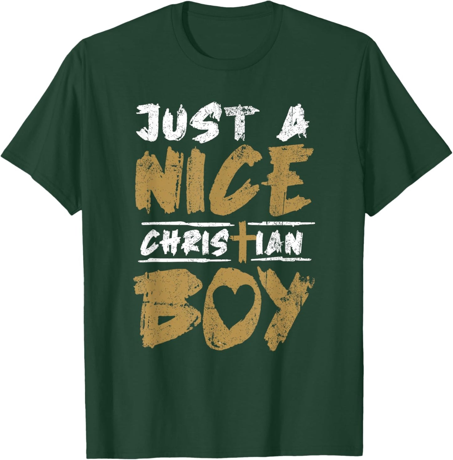 Religious Teen Boys Kids Just a Good Ole Christian Boy T-Shirt - T-Shirt | Forest