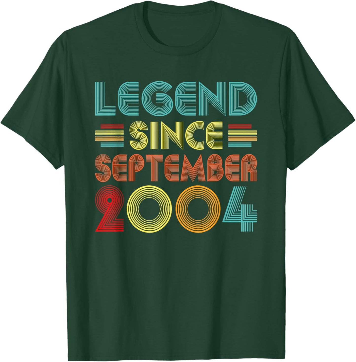 Legend Since September 2004 21st Birthday Retro 21 Years Old T-Shirt - T-Shirt | Forest