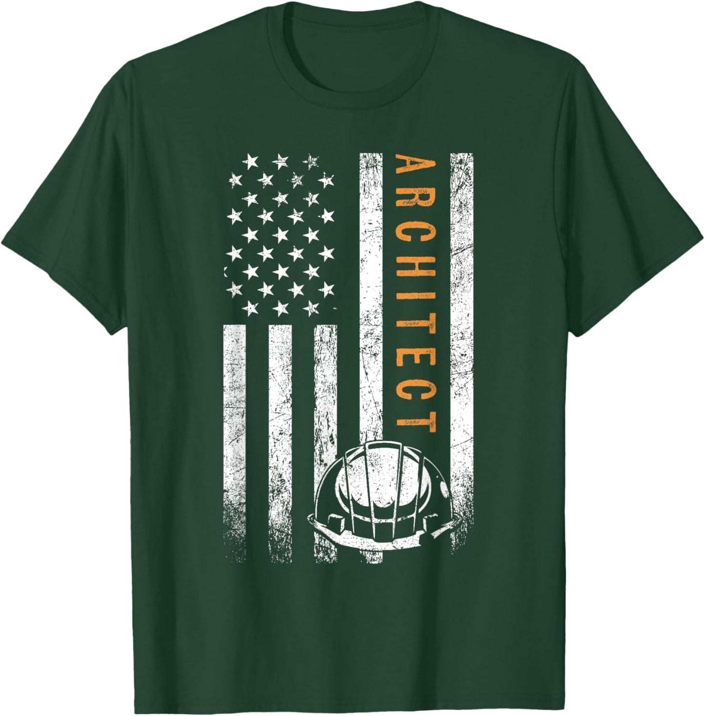 Architect American Flag Design Architecture T-Shirt - T-Shirt | Forest