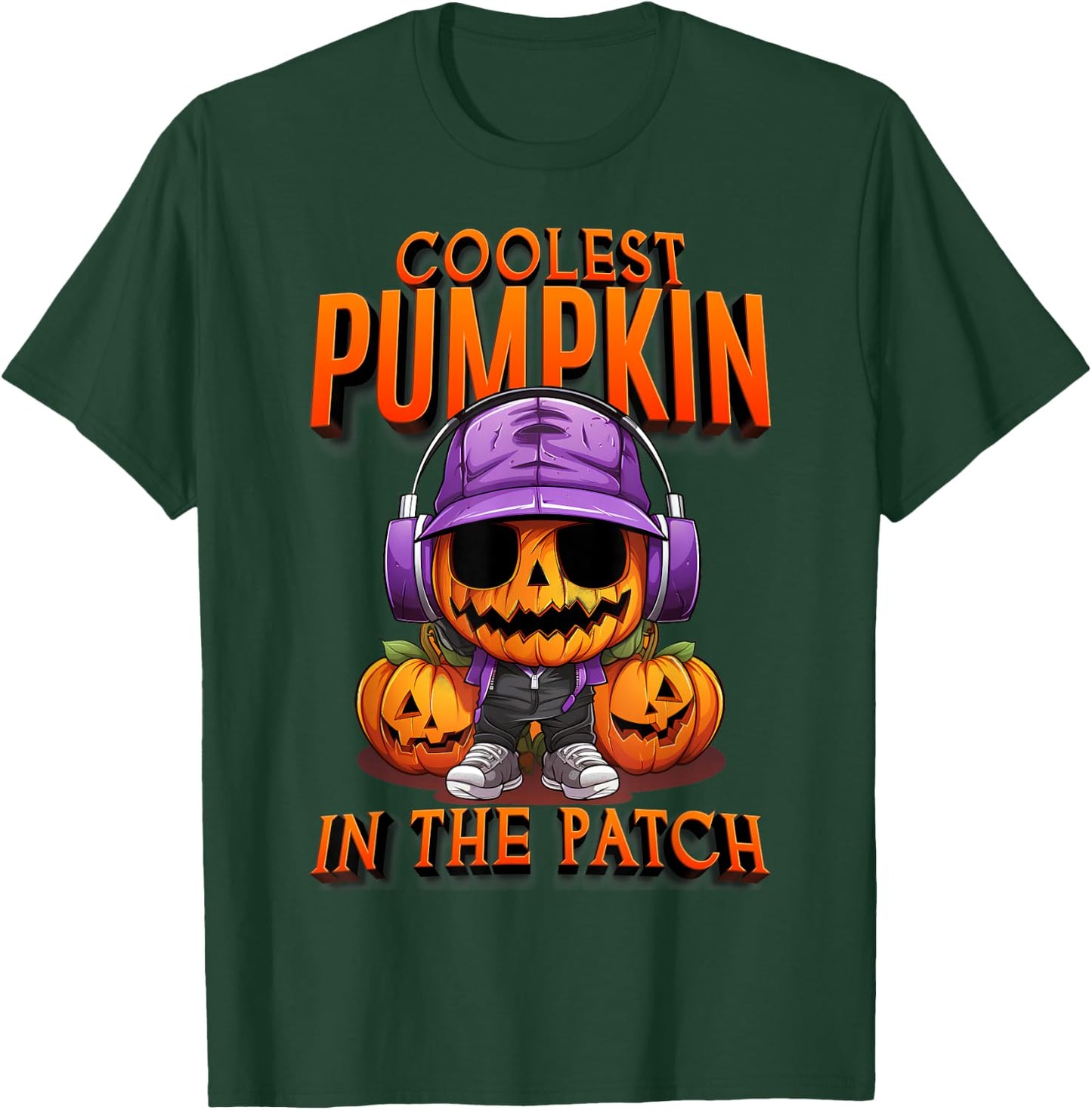 Coolest Pumpkin In The Patch Kids Toddler Boys Halloween T-Shirt - T-Shirt | Forest