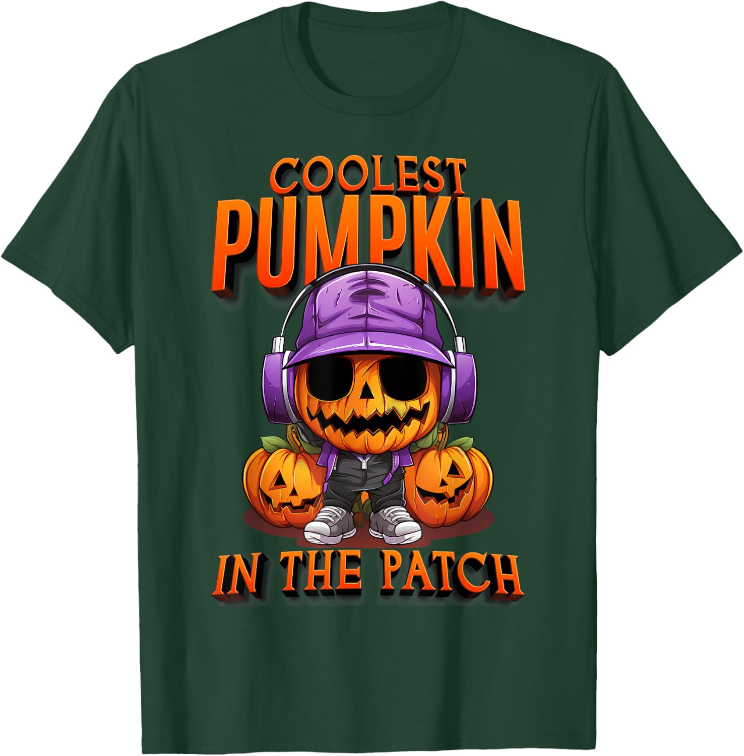 Coolest Pumpkin In The Patch Kids Toddler Boys Halloween T-Shirt - T-Shirt | Forest