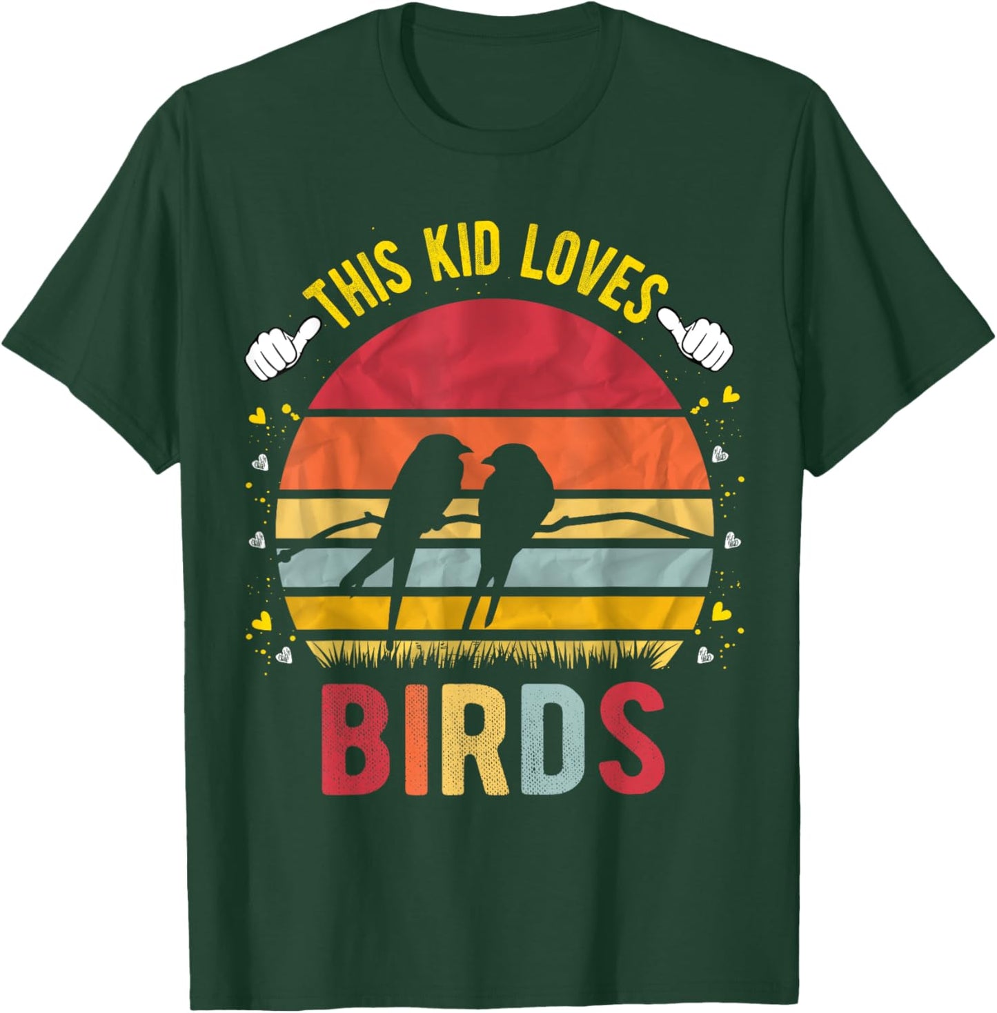 This Kid Loves Birds Boys and Girls Bird Gift T-Shirt - T-Shirt | Forest