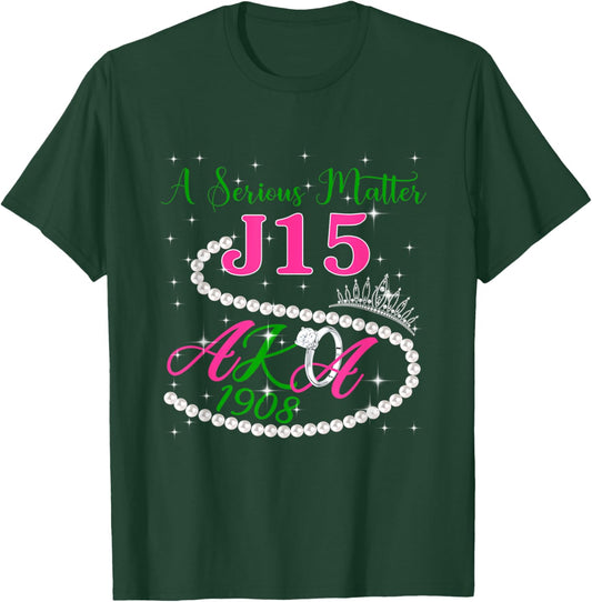 A Serious Matter J15 1.9.0.8 Pink Green AKA Pearl Melanin T-Shirt - T-Shirt | Forest