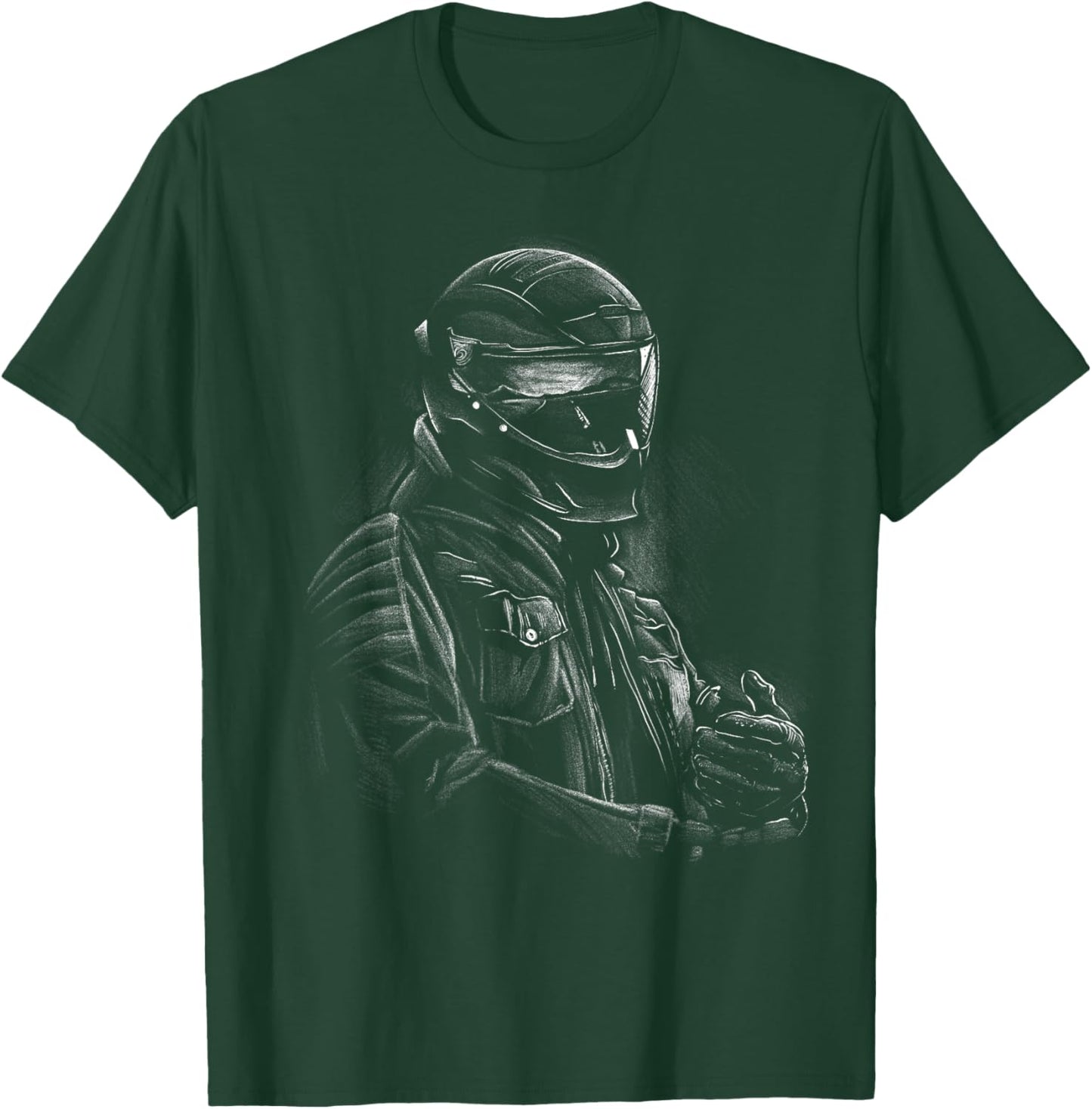 Biker silhouette without text. T-Shirt - T-Shirt | Forest