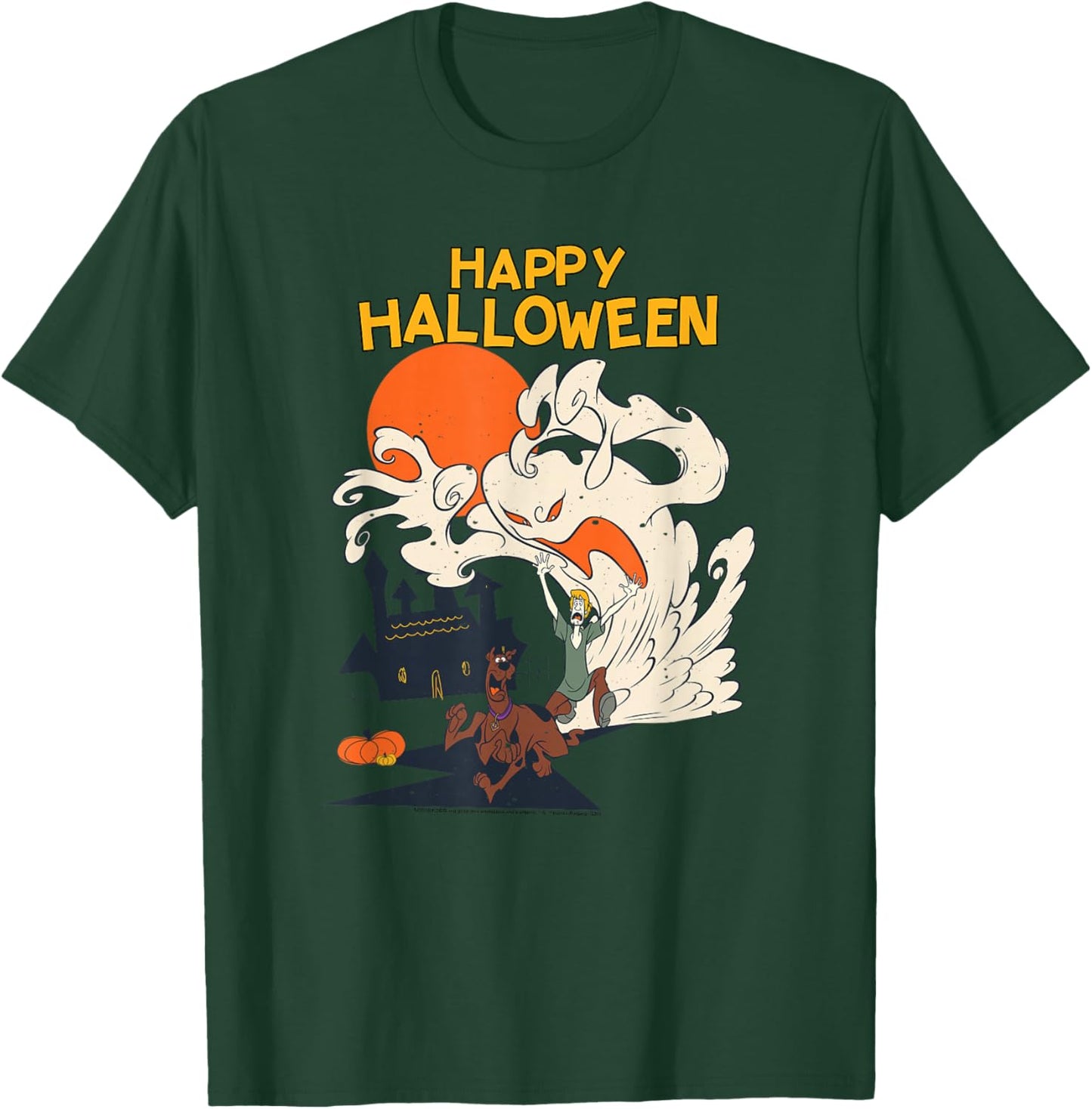 Scooby-Doo Halloween Scooby Shaggy Ghostly Haunt T-Shirt - T-Shirt | Forest