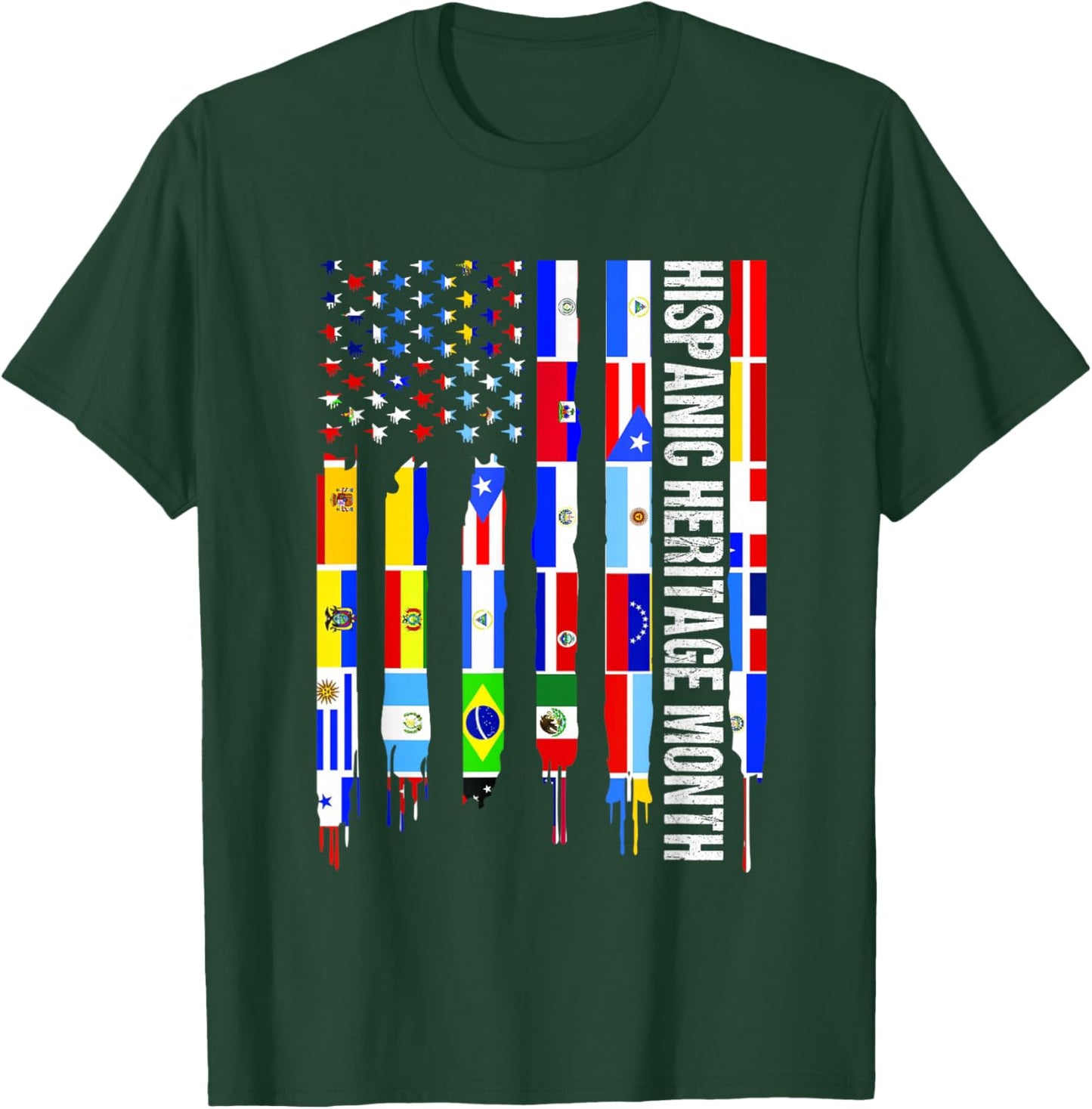 National Hispanic Heritage Month t shirt All Countries T-Shirt - T-Shirt | Forest