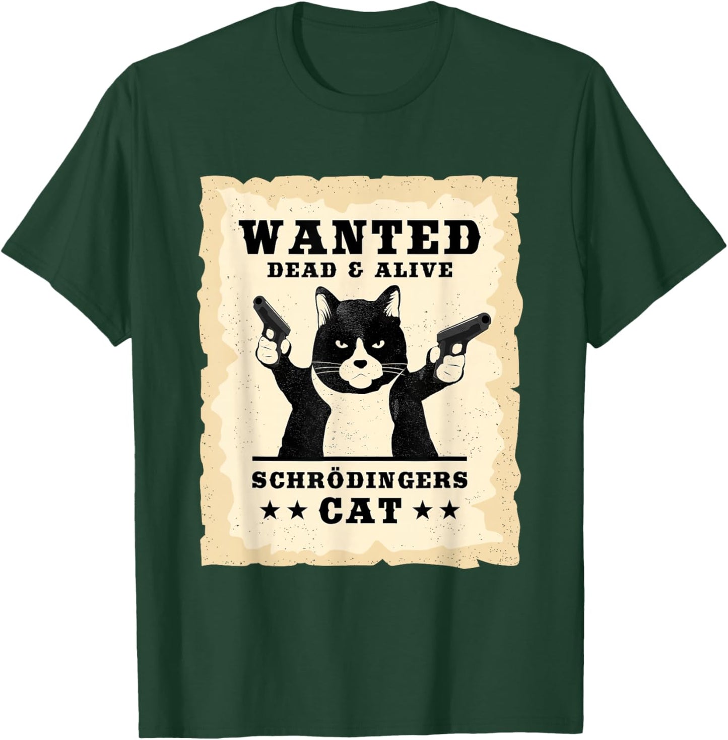 Schrodingers Cat Physics Paradox Quantum Mechanics Science T-Shirt - T-Shirt | Forest