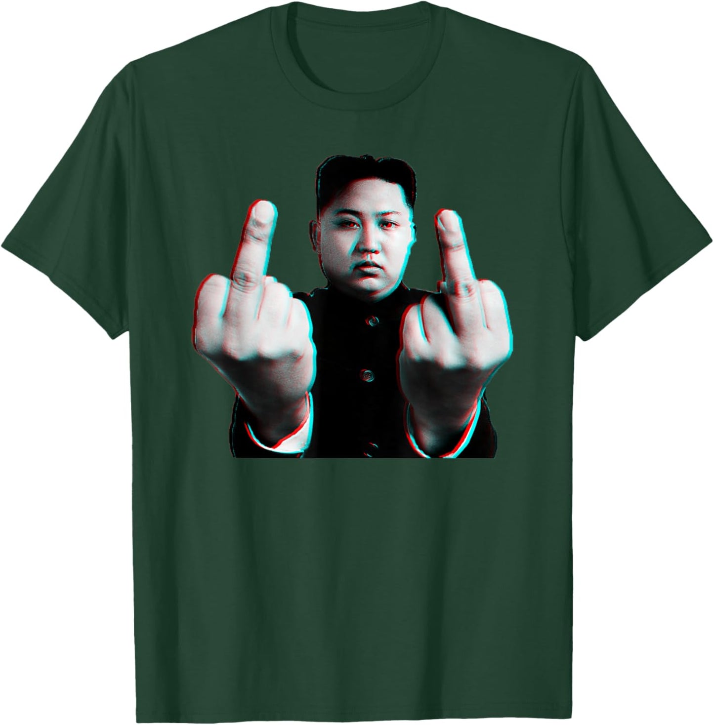Kim Jong Boom -Adults Black Cartoon Modern Casual T-Shirt - T-Shirt | Forest