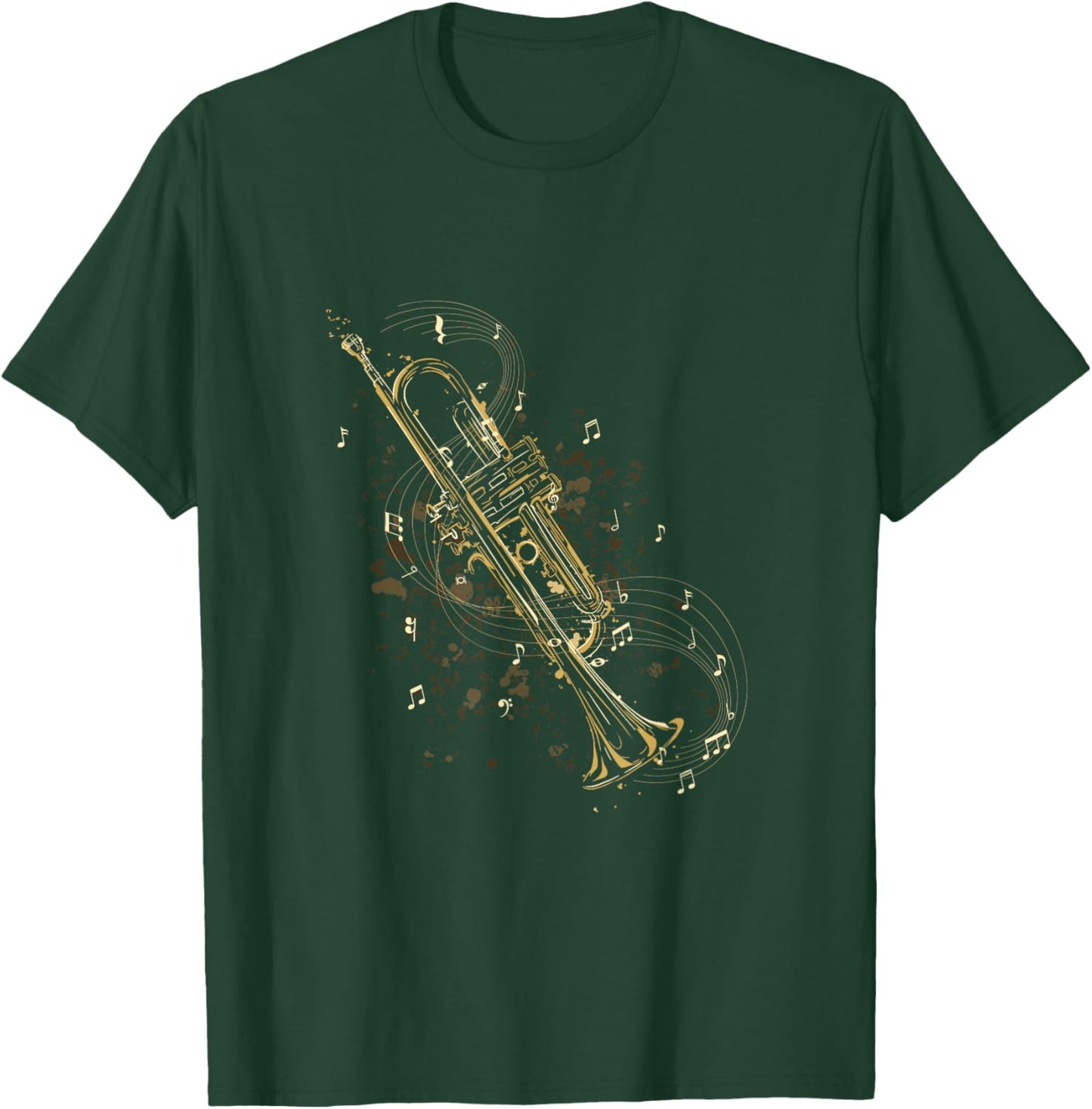 Trumpet Player Vintage Jazz Trumpet Music T-Shirt - T-Shirt | Forest