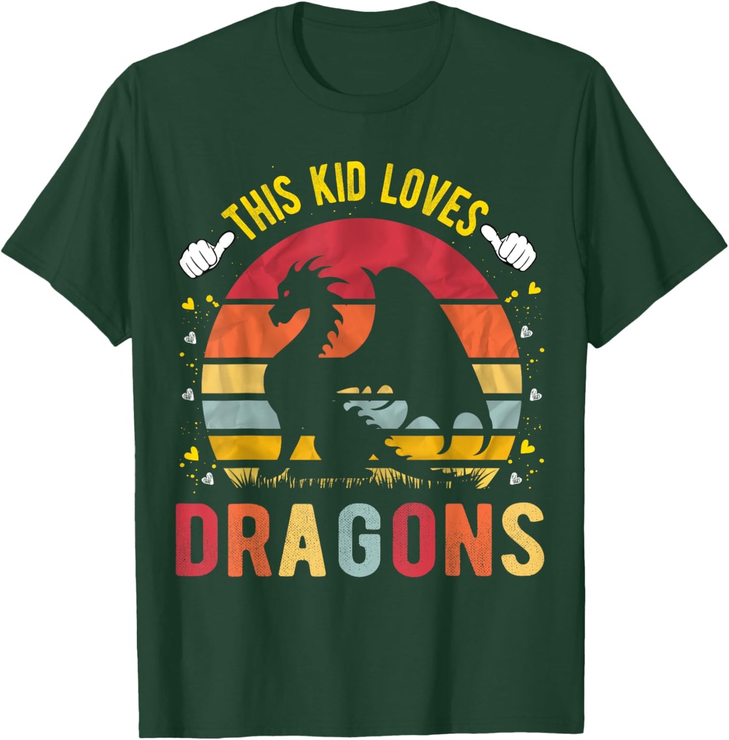 This Kid Loves Dragons Boys and Girls Dragon Gift T-Shirt - T-Shirt | Forest