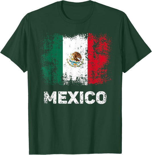 Mexican Flag Patriotic Mexico Flag T-Shirt - T-Shirt | Forest