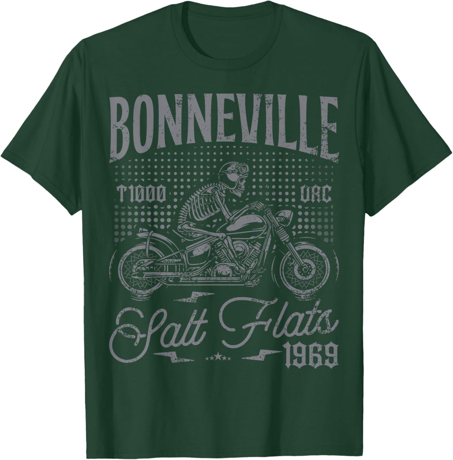 Bonneville Salt Flats Motorcycle Racing Vintage Biker T-Shirt - T-Shirt | Forest