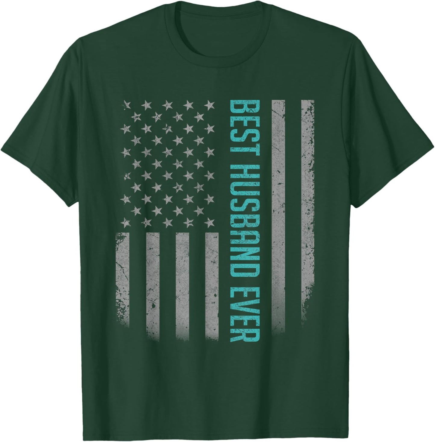 Best Husband Ever American Flag Shirt Gifts for Father's Day T-Shirt - T-Shirt | Forest