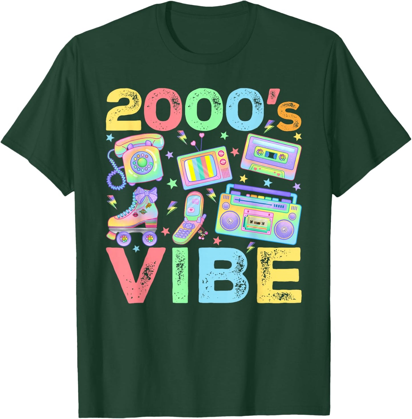 2000s Vibe 2000's Vintage Style 2000s Retro Party T-Shirt - T-Shirt | Forest