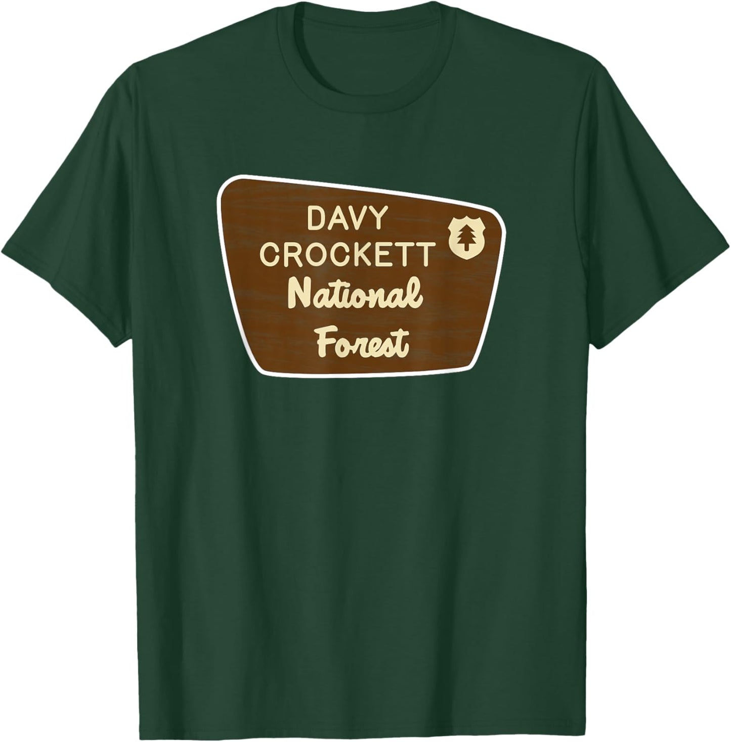 Davy Crockett National Forest Sign Retro T-Shirt - T-Shirt | Forest