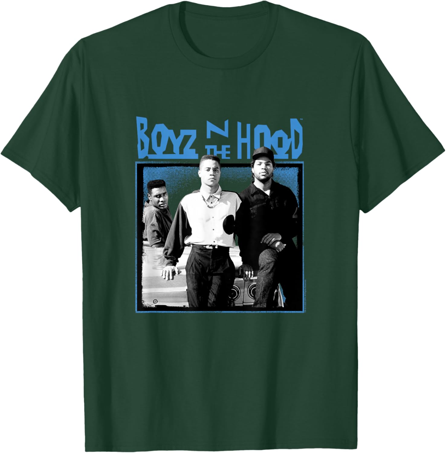 Boyz n The Hood Group with Blue Logo Small T-Shirt - T-Shirt | Forest