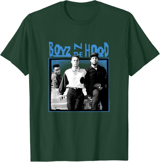 Boyz n The Hood Group with Blue Logo Small T-Shirt - T-Shirt | Forest