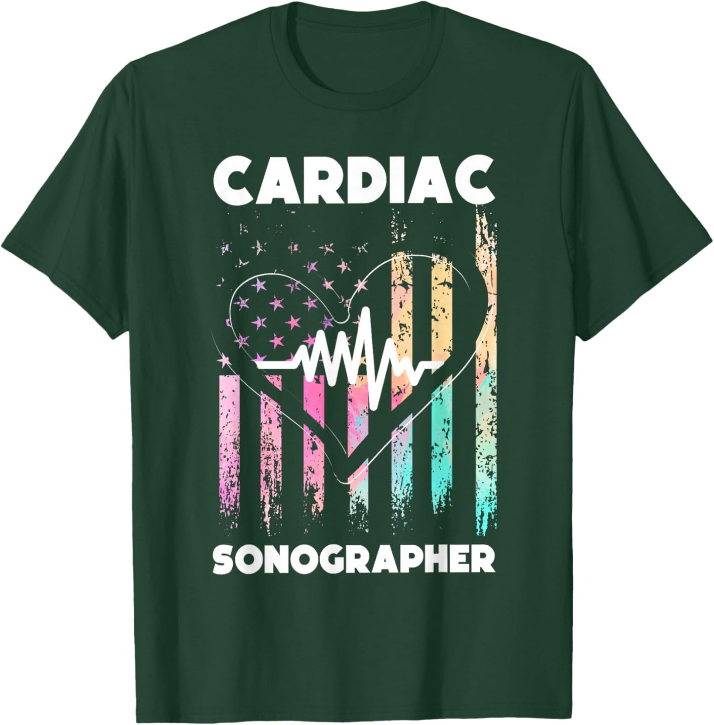 Cardiac Sonographer Echo Tech RDCS T-Shirt - T-Shirt | Forest