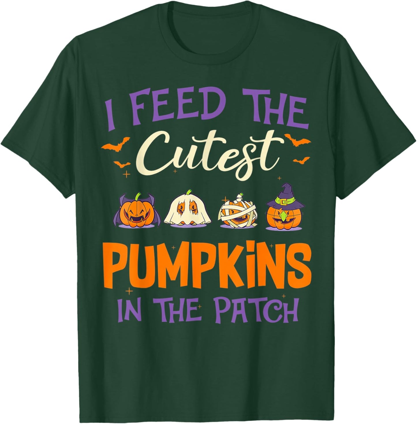 Lunch Lady I Feed The Cutest Pumpkins Lover Halloween T-Shirt - T-Shirt | Forest